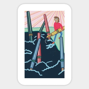 Seven of Swords Sticker